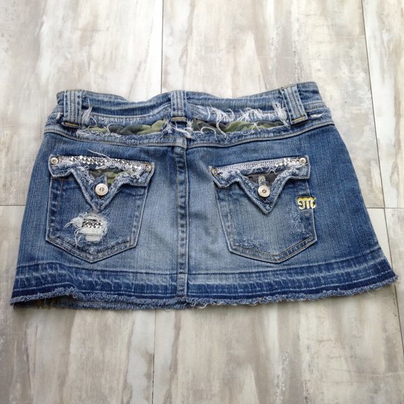 Miss Me Dresses & Skirts - Miss Me Camo Rhinestone Mini Skirt medium